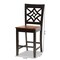 Baxton Studio Nicolette Modern Two-Tone Dark Brown and Walnut Brown Finished Wood 2-PC Counter Stool Set 176-11425-Zoro - alternate 4